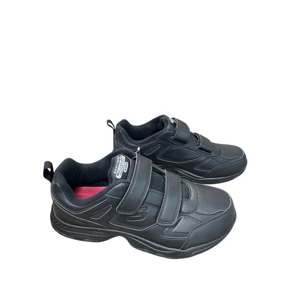 Skechers Work Wide Mens Black hook loop slip resistant sneakers Sz 10.5 SKU 9613 - Picture 4 of 16